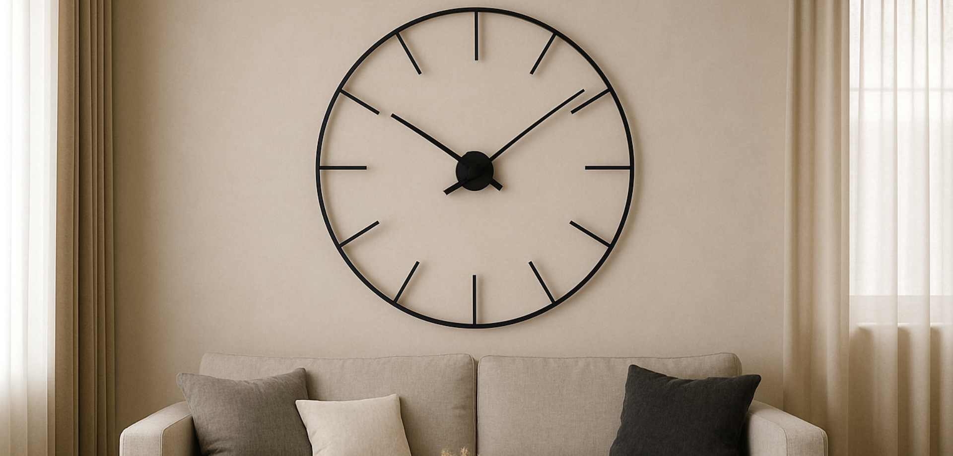 Grande horloge murale : l’objet déco XXL pour habiller un mur vide