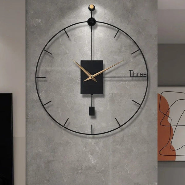 Grande Horloge Murale Métal