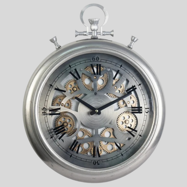 Horloge Engrenage Argent