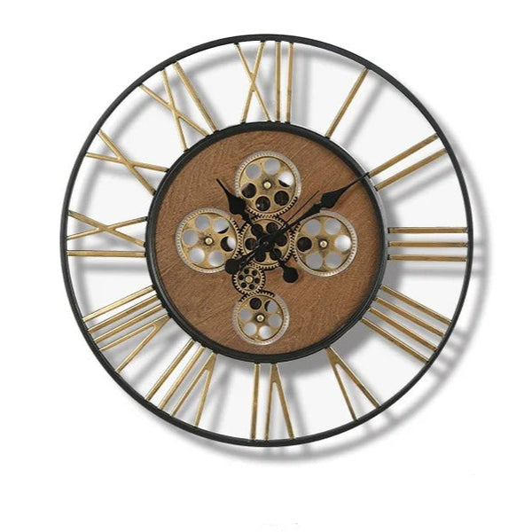 Horloge Murale avec Engrenage qui Tourne