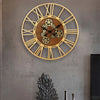 Horloge Murale avec Engrenage qui Tourne