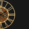 Horloge Murale avec Engrenage qui Tourne