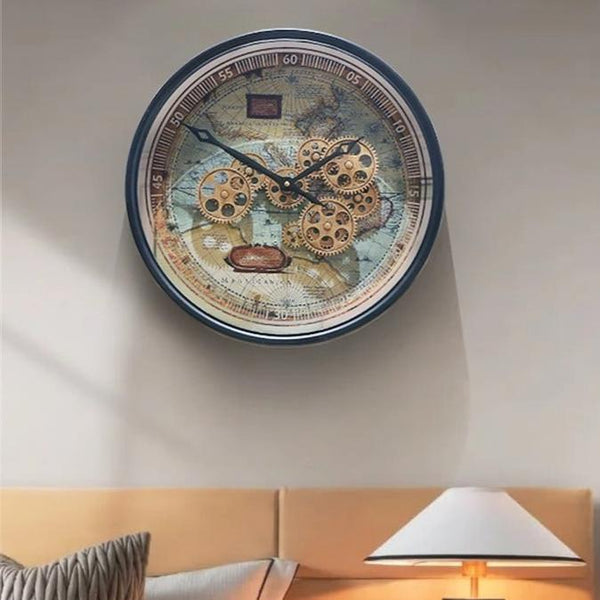 Horloge Murale Engrenage Tournant