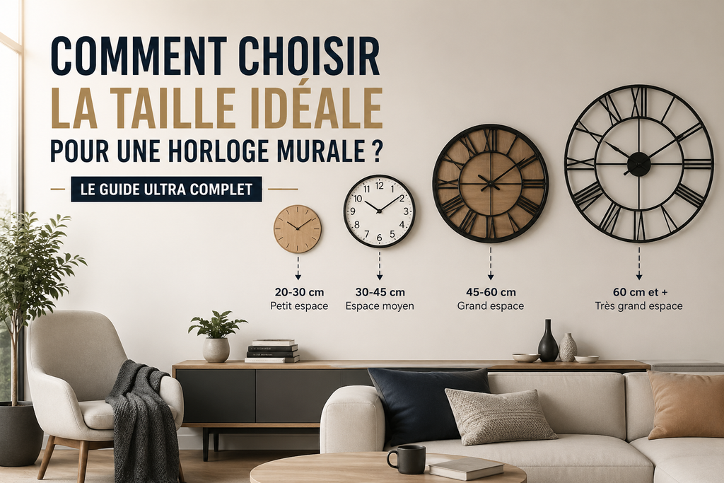 Comment choisir la taille idéale pour une horloge murale ? Le guide ultra complet