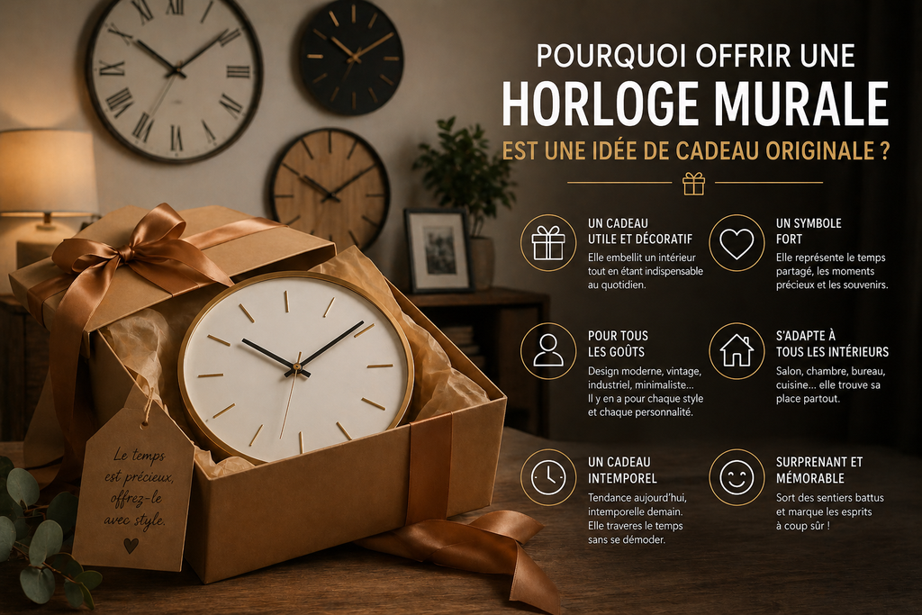 Pourquoi offrir une horloge murale est une idée de cadeau originale ?