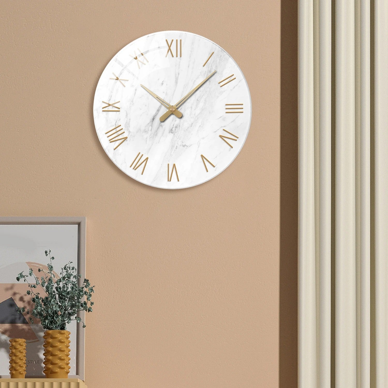 Horloge Tulup Murale à la mode fi30 - Coquelicot - Maison Horloge Tulup Murale à la mode fi30 - Coquelicot - Maison