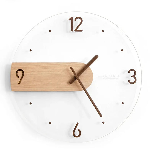 Horloge Murale Bois Style Minimaliste