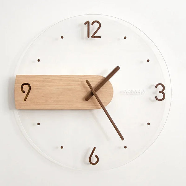 Horloge Murale Bois Style Minimaliste