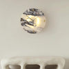 Horloge Murale en Marbre Lumineuse