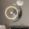Horloge Murale Lune Lumineuse
