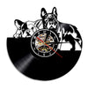 Horloge Vinyle Bouledogue