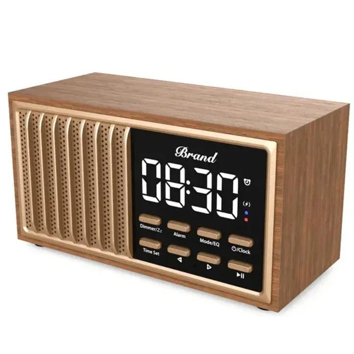 Horloge Numérique En Bois - Réveil À Led Multifonctions Avec Affichage Horloge Numérique En Bois - Réveil À Led Multifonctions Avec Affichage