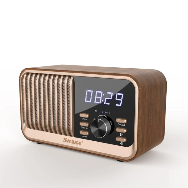 Radio Réveil Bois Vintage