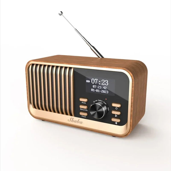 Radio Réveil Bois Vintage